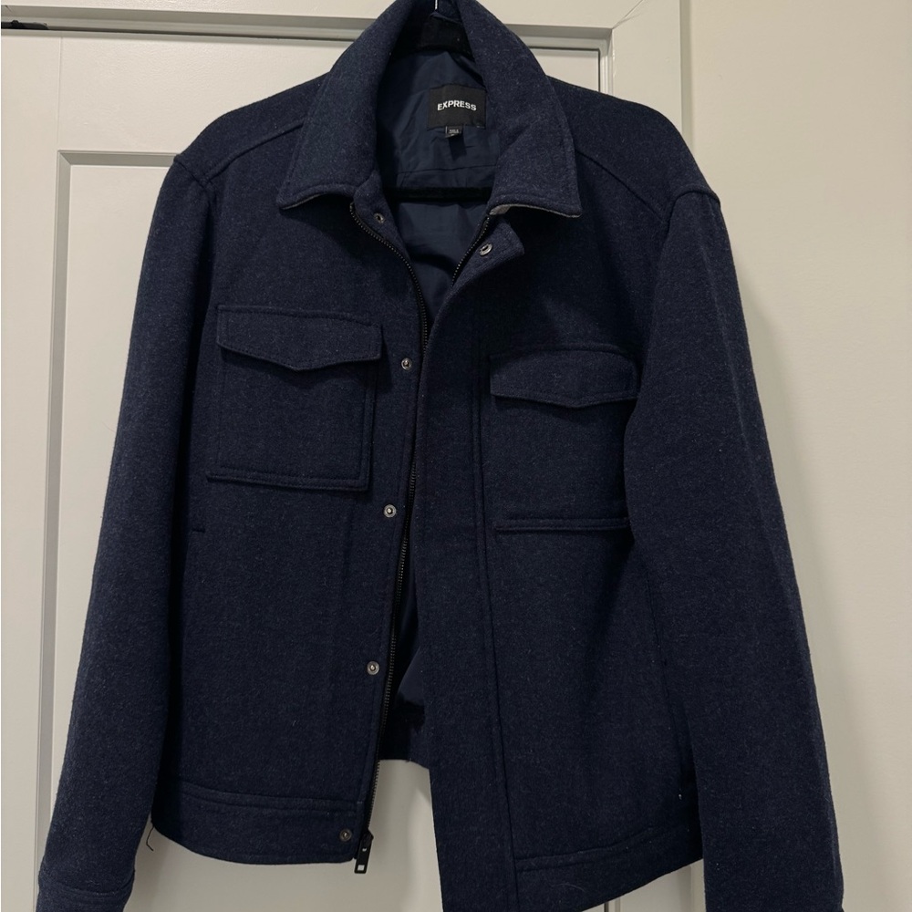 Express Men's Dark Blue Military Jacket